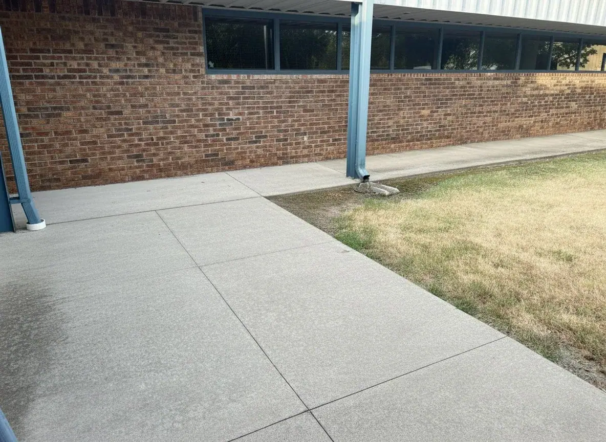 After cleaning — A brighter welcome for a business, Morford’s Pressure Washing
