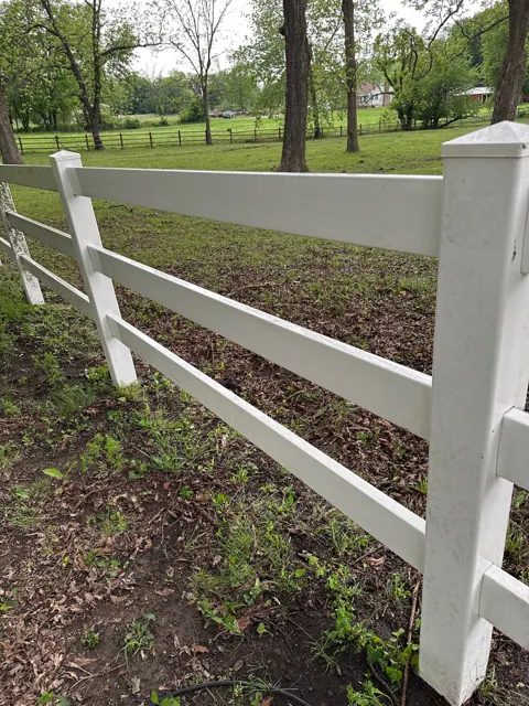 After cleaning — White fence. Fresh again., Morford’s Pressure Washing