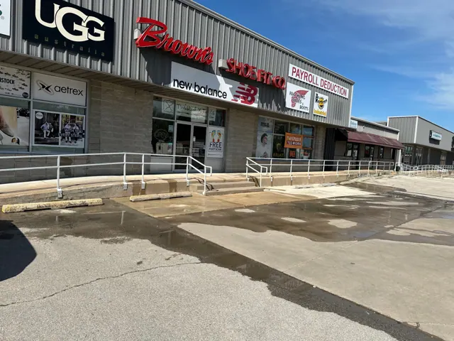 After cleaning — A cleaner storefront, Morford’s Pressure Washing
