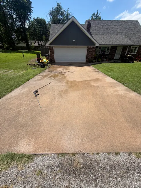 Before cleaning — From the road to the garage, Morford’s Pressure Washing