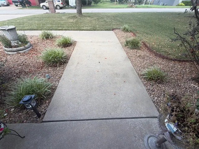 After cleaning — A cleaner path to the front door, Morford’s Pressure Washing